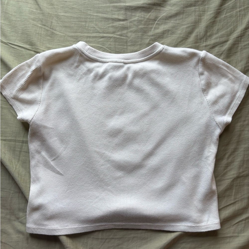 TNA Cream Ribbed Tee - Picture 4 of 4